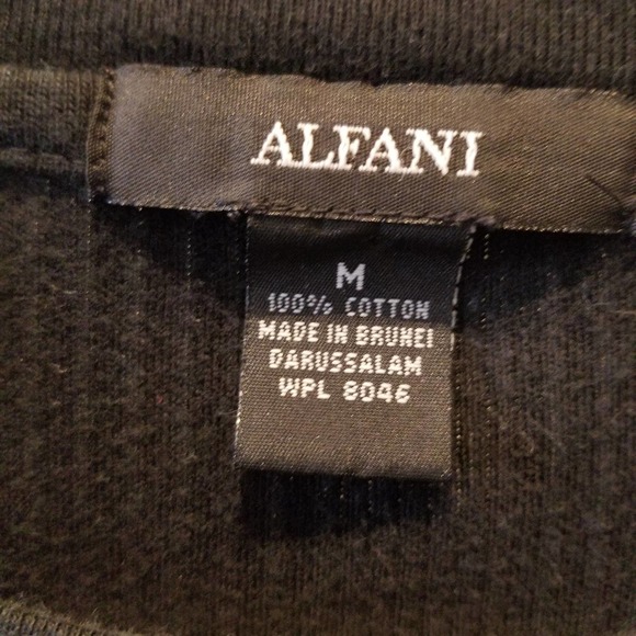 Alfani Black Cotton Crewneck Sweater Size M - Picture 5 of 10